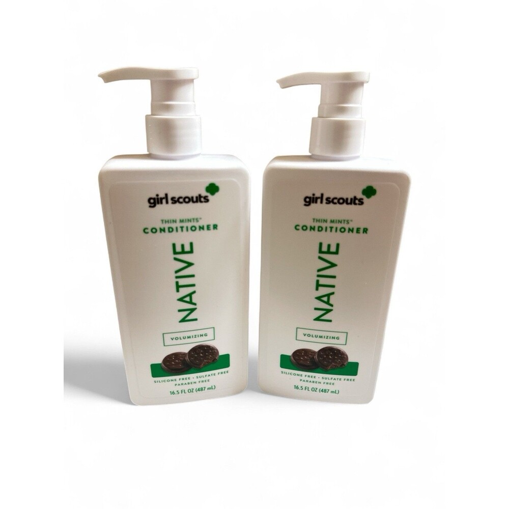 Bundle 2 Native Girl Scouts Thin Mints Conditioner 16.5 oz Each Full Size